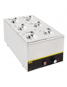 Vogue Stainless Steel Gastronorm Pan Set 6 x 16 with Lids 2