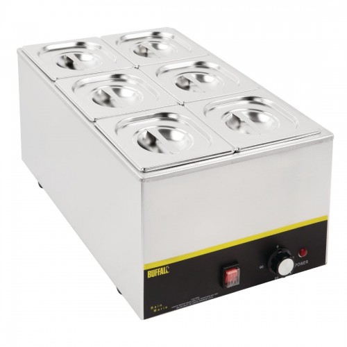 Vogue Stainless Steel Gastronorm Pan Set 6 x 16 with Lids