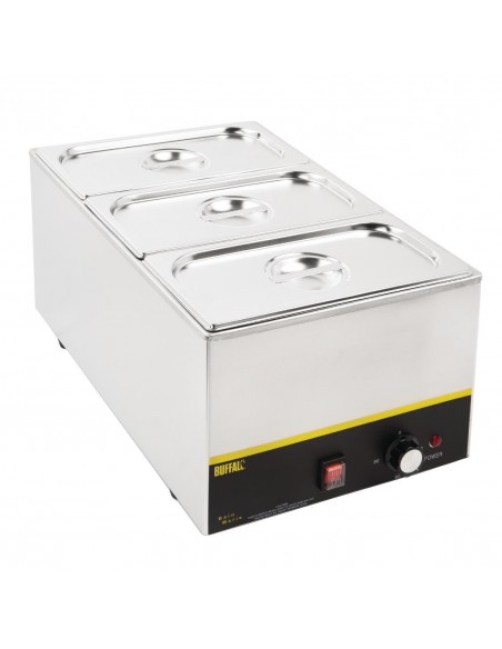 Vogue Stainless Steel Gastronorm Pan Set 3 x 13 with Lids