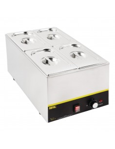 Vogue Stainless Steel Gastronorm Pan Set 4 14 with Lids 2