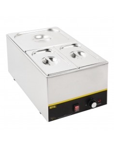 Vogue Stainless Steel Gastronorm Set 1/2 and 2x 1/4 with Lids 2