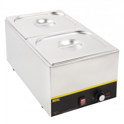 Vogue Stainless Steel Gastronorm Pan Set 2 x 12 with Lids