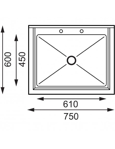 Vogue Stainless Steel Midi Sink