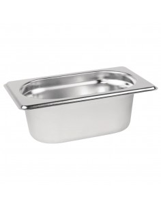 Vogue Stainless Steel 1/9 Gastronorm Pan 65mm