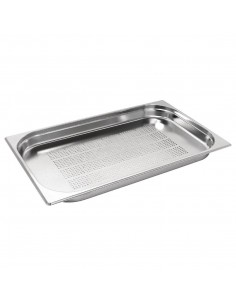 Vogue Stainless Steel Perforated 1/1 Gastronorm Pan 20mm