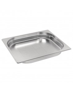 Vogue Stainless Steel 1/2 Perforated Gastronorm Pan 40mm