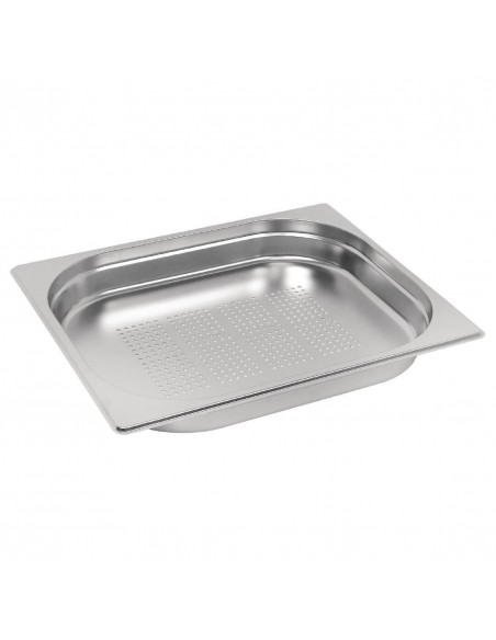 Vogue Stainless Steel 1/2 Perforated Gastronorm Pan 40mm