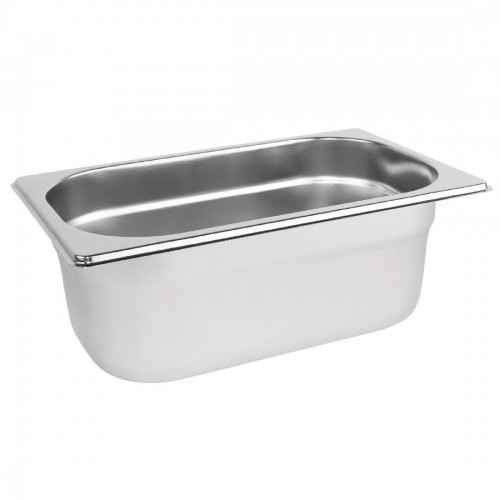Vogue Stainless Steel1/4 Gastronorm Pan 100mm