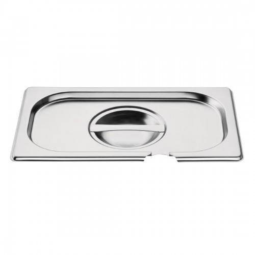Vogue Stainless Steel 1/4 Gastronorm Notched Lid