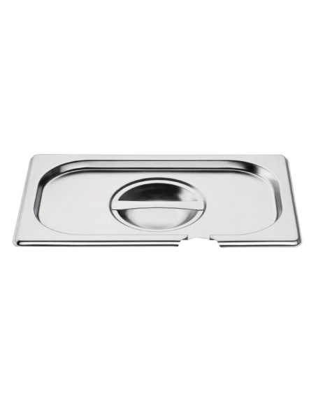 Vogue Stainless Steel 1/4 Gastronorm Notched Lid