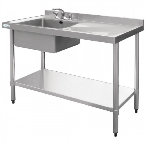 Vogue Stainless Steel Sink Left Hand Bowl 1000x 600mm