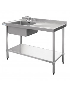Vogue Stainless Steel Sink Left Hand Bowl 1200x 600mm