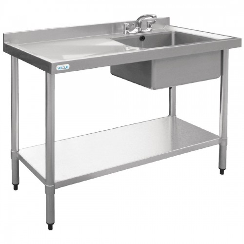 Vogue Stainless Steel Sink Right Hand Bowl 1200x 600mm