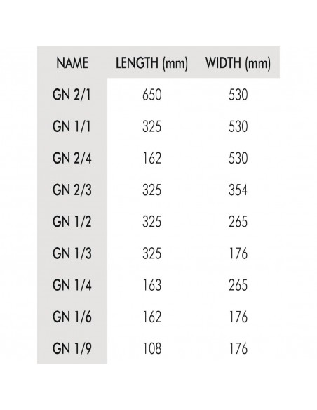 Vogue Stainless Steel GN 1/3 Pan 20mm
