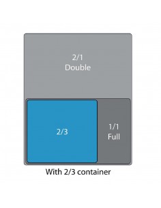 Vogue Stainless Steel 2/3 Gastronorm Pan 100mm 2