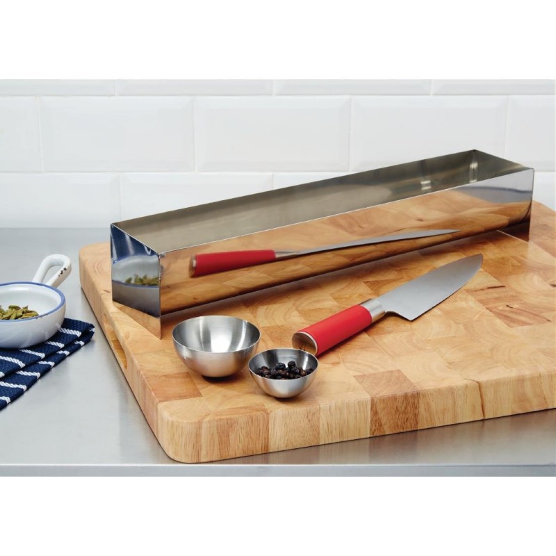 Vogue E589 Terrine Mould U-vorm - Roestvrijstalen Terrinevorm 135 X 35 X 45 Mm Voor Perfecte Patés En Mousses