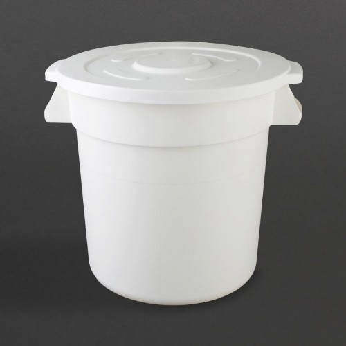 Vogue White Round Container Bin Large