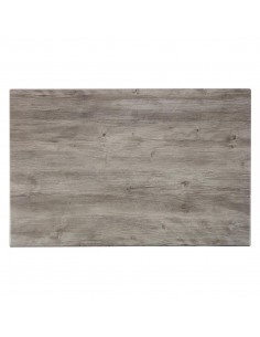 Werzalit Rectangular 1100x700mm Table Top Ponderosa Grey