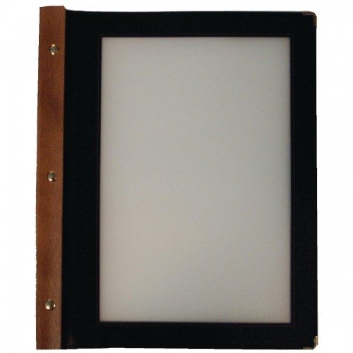 Wooden Spine Menu Holder - Black
