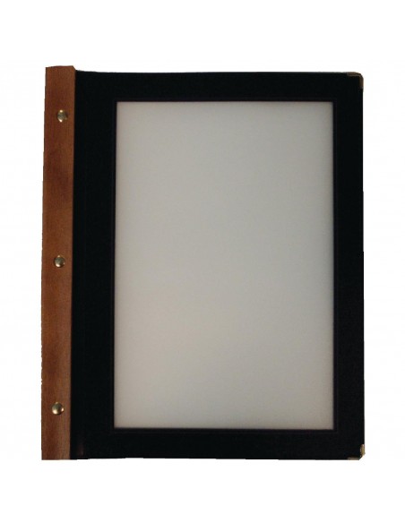Wooden Spine Menu Holder - Black