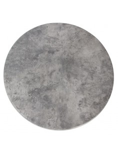 Werzalit Pre-drilled Round Table Top Concrete 700mm