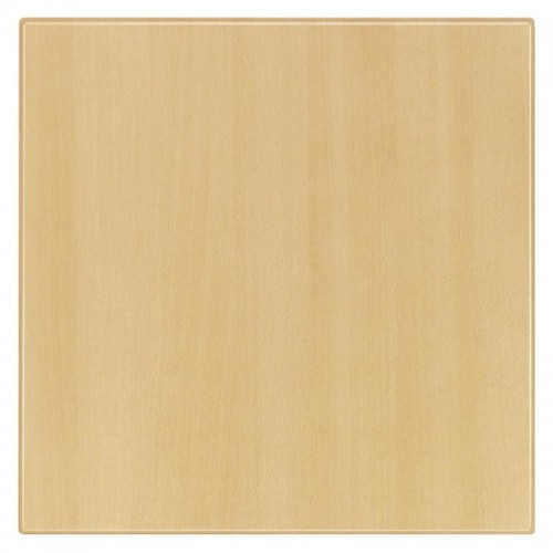 Werzalit Pre-drilled Square Table Top Planked Beech 800mm