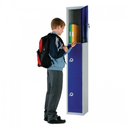 Elite Lockers Elite Three Door Coin Return Locker with Sloping T