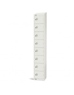 Elite Lockers Elite Eight Door Locker White Camlock 300mm with S