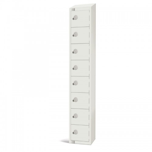 Elite Lockers Elite Eight Door Locker White Camlock 300mm with S