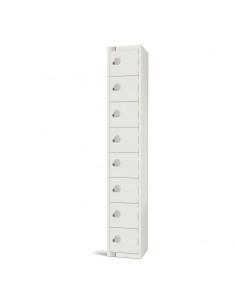 Elite Lockers Elite Eight Door Coin Return Locker White