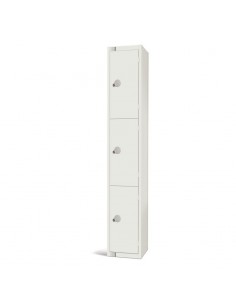 Elite Lockers Elite Three Door Electronic Combination Locker Whi