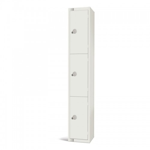 Elite Lockers Elite Three Door Electronic Combination Locker Whi