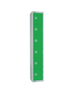 Elite Lockers Elite Six Door Coin Return Locker Green