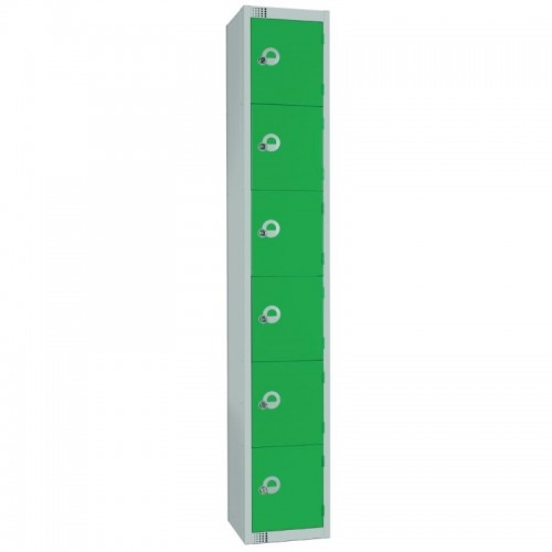 Elite Lockers Elite Six Door Coin Return Locker Green