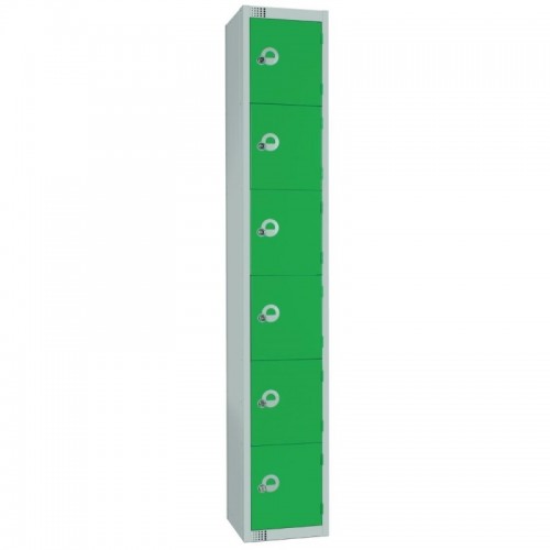 Elite Lockers Elite Six Door Coin Return Locker Green