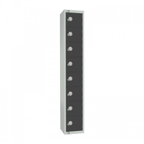 Elite Lockers Elite Eight Door Coin Return Locker Graphite Grey