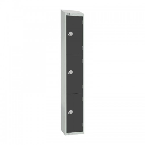 Elite Lockers Elite Three Door Coin Return Locker with Sloping T