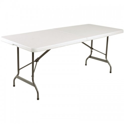 Centre Folding Utility Table 6ft White