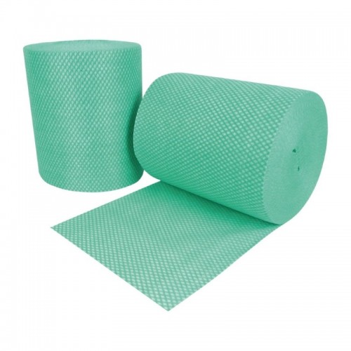 EcoTech Envirolite Super Anti-Bacterial Cleaning Cloths Green (Roll of 2 x 500)