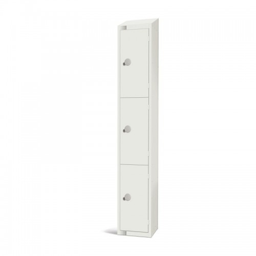 Elite Lockers Elite Three Door Camlock Locker with Sloping Top W