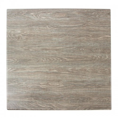 Werzalit Pre-drilled Square Table Top Limed Oak 800mm