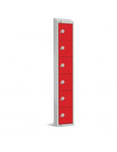 Elite Lockers Elite Six Door Coin Return Locker with Sloping Top