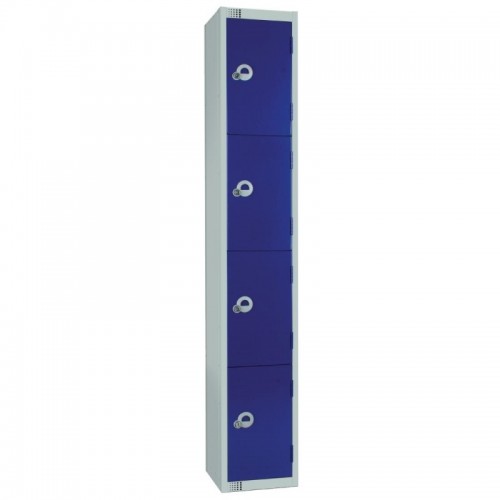 Elite Lockers Elite Four Door Electronic Combination Locker Blue