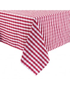 Gingham Tablecloth Red 1780 x 1780mm