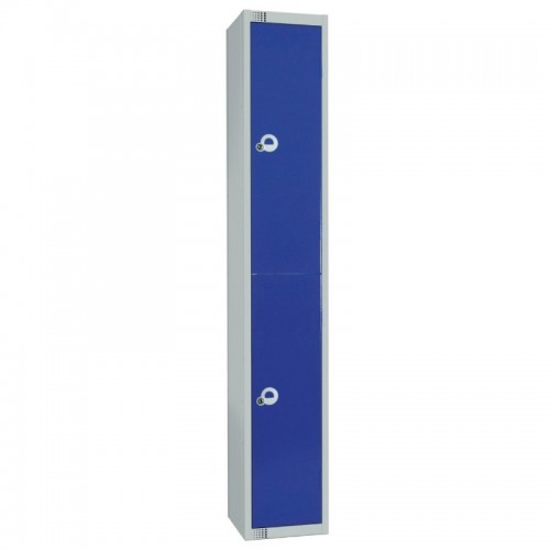 Elite Lockers Elite Double Door Coin Return Locker Graphite Blue