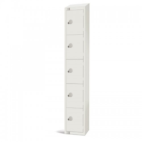 Elite Lockers Elite Five Door Coin Return Locker with Sloping To