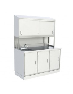 Parry Healthcare HC-3DBCTCS 3 Door Base Counter Cabinet With Sin