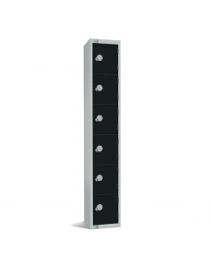 Elite Lockers Elite Six Door Electronic Combination Locker Black