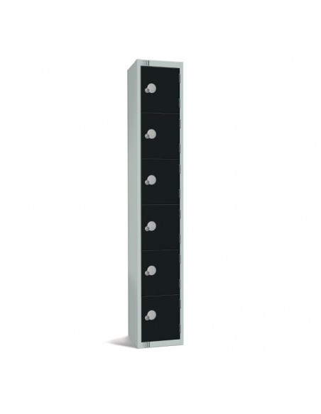 Elite Six Door Manual Combination Locker Locker Black | GR689-CL ...