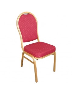 Bolero Aluminium Arched Back Banquet Chairs Red (Pack of 4)